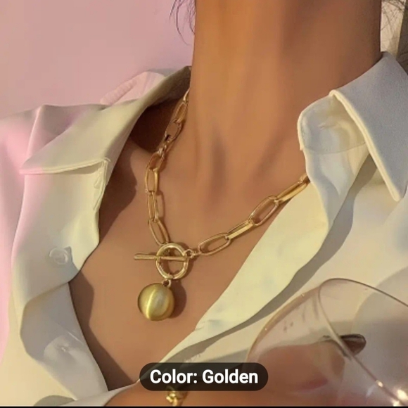 Necklace with Big Big pendant earrings - Picture 5 of 7